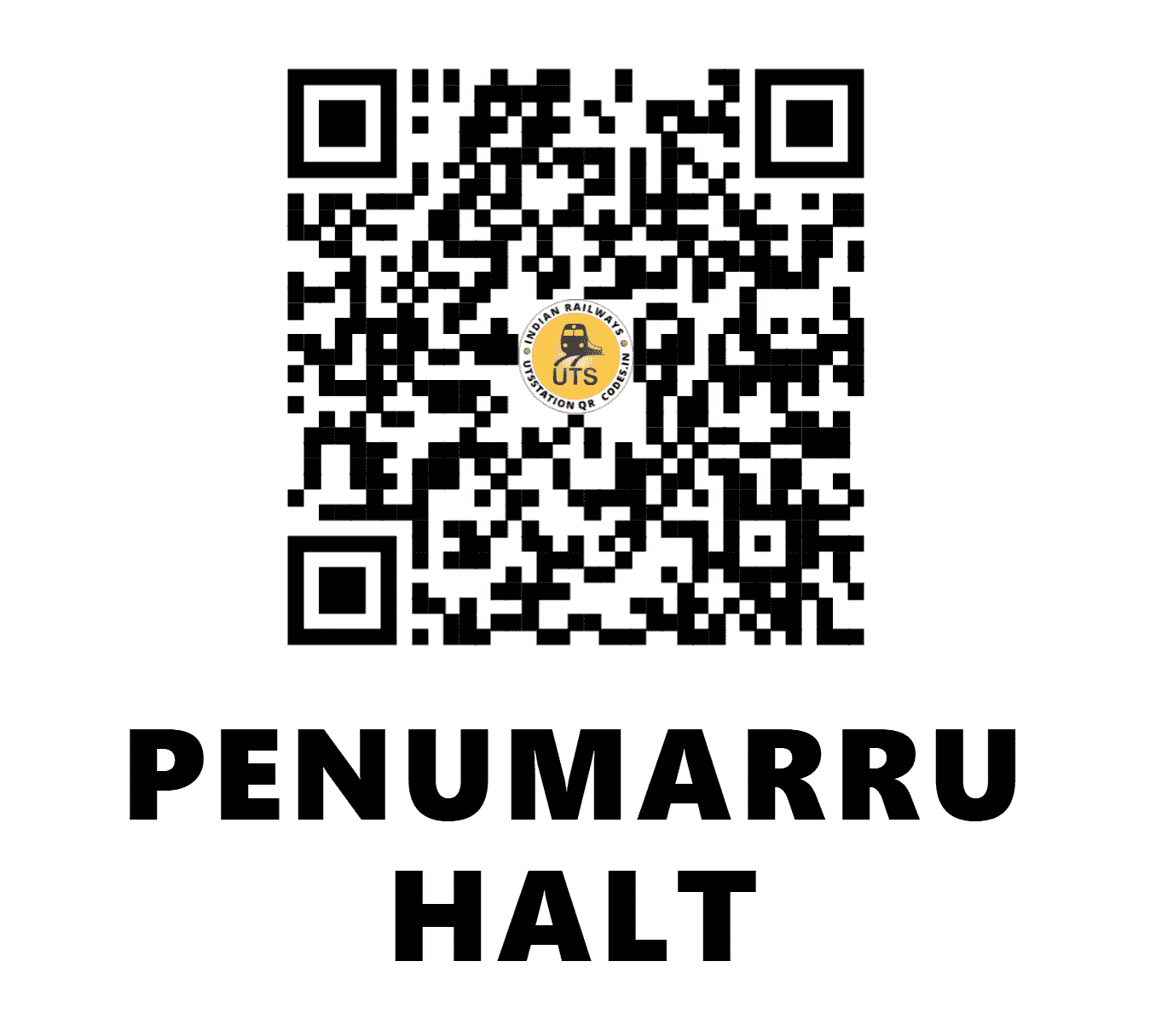 UTS QR Code for PENUMARRU HALT - PUMU - SC (ANDHRA PRADESH)